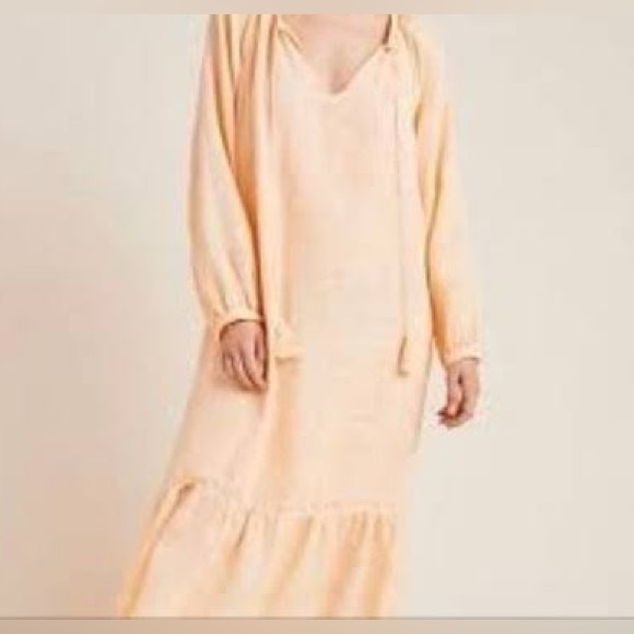 saturday sunday Dresses & Skirts - Anthropologie Saturday Sunday Peach Maxi Cerie Gauze Dress Flowy S NEW